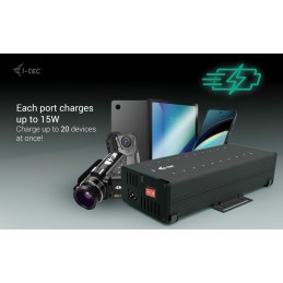 i-tec USB-C USB-A Metal Charging + data HUB, 15W per port, 20x USB-C