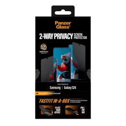 PanzerGlass ® 2-Way Privacy Screen Protector Samsung Galaxy S26 | Ultra-Wide Fit w. FASTFIT IN-A-BOX Protection d'écran