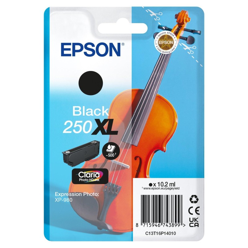 Epson 250XLViolin Claria Photo HD cartuccia d'inchiostro 1 pz Originale Resa elevata (XL) Nero