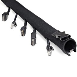 StarTech.com Guaina flessibile per la gestione dei cavi in neoprene da 1 m con cerniera e fibbia - 3 cm di diametro - Tubo