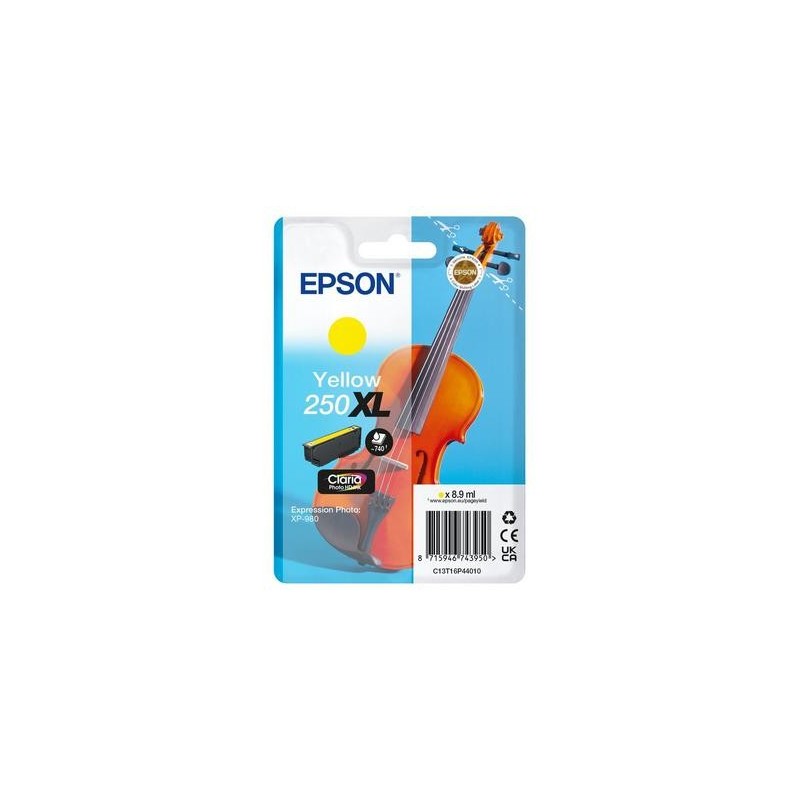 Epson 250XL Violin Claria Photo HD ink cartridge 1 pc(s) Original High (XL) Yield Yellow