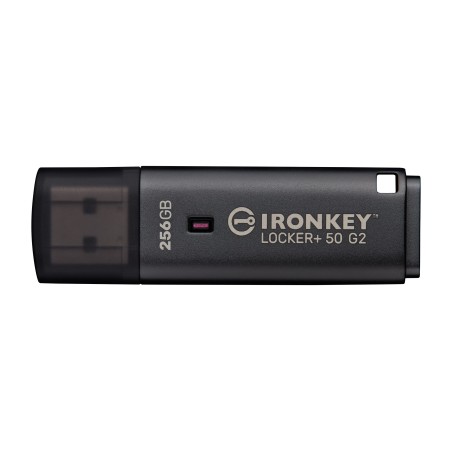Kingston Technology IronKey Locker+ 50 G2 USB flash drive 256 GB USB Type-A 3.2 Gen 1 (3.1 Gen 1) Black
