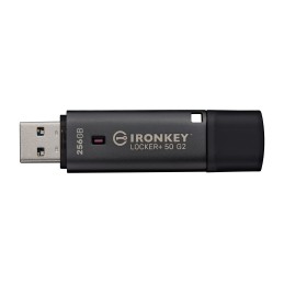 Kingston Technology IronKey Locker+ 50 G2 USB flash drive 256 GB USB Type-A 3.2 Gen 1 (3.1 Gen 1) Black