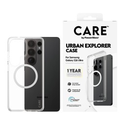 PanzerGlass CARE™ by ® Urban Explorer Case Transparent w. White Qi Samsung Galaxy S26 Ultra coque de protection pour téléphones