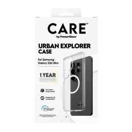 PanzerGlass CARE™ by ® Urban Explorer Case Transparent w. White Qi Samsung Galaxy S26 Ultra custodia per cellulare Cover