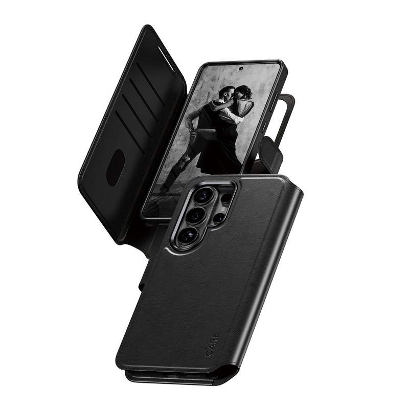 PanzerGlass CARE™ by ® Tango 2-in-1 Wallet Case w. Qi Samsung Galaxy S26 Ultra funda para teléfono móvil Transparente