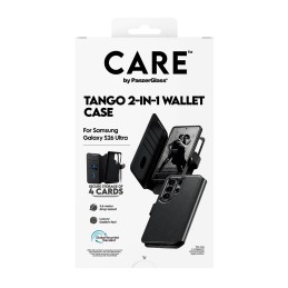 PanzerGlass CARE™ by ® Tango 2-in-1 Wallet Case w. Qi Samsung Galaxy S26 Ultra funda para teléfono móvil Transparente