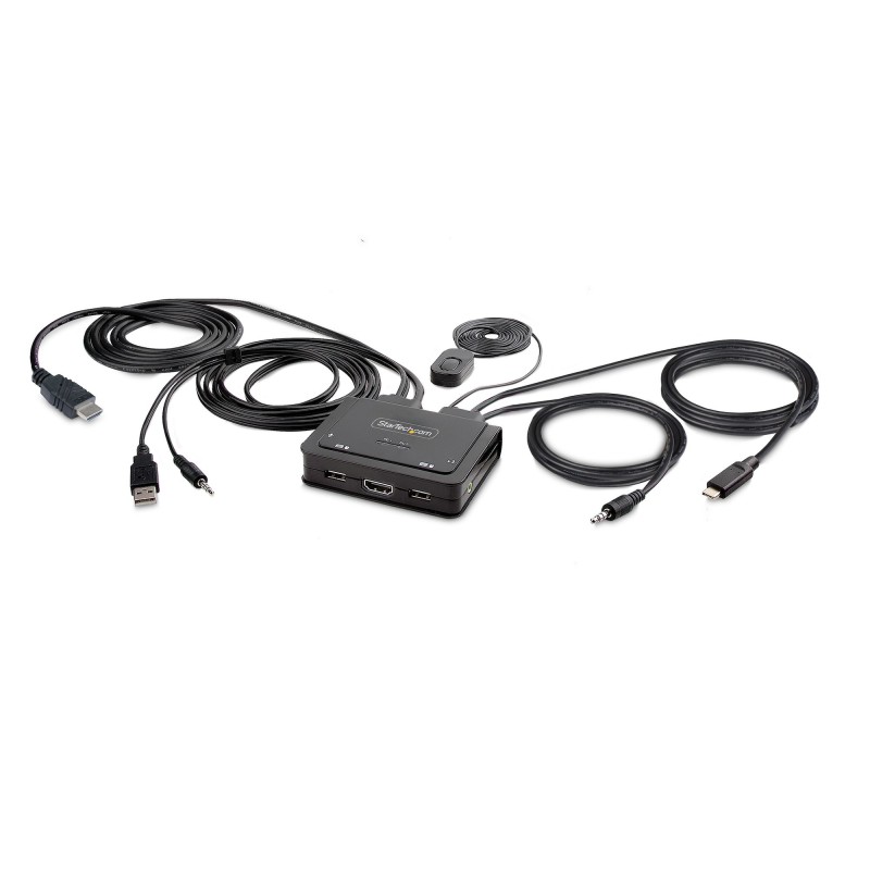 StarTech.com C2-H46-UAC-CBL-KVM Tastatur Video Maus (KVM)-Switch Schwarz