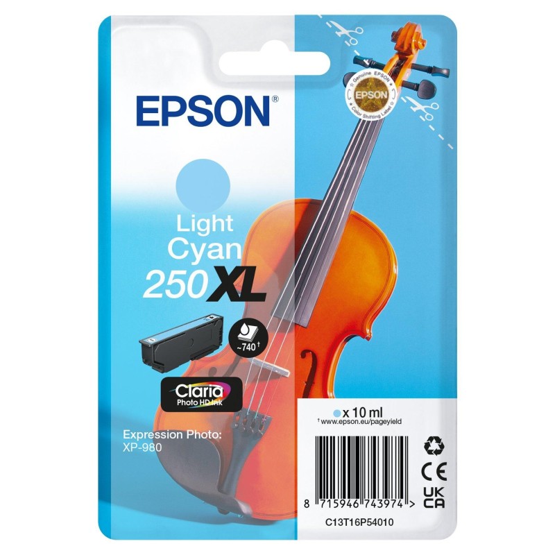 Epson Violin Claria Photo HD cartucho de tinta 1 pieza(s) Original Alto rendimiento (XL) Cian claro