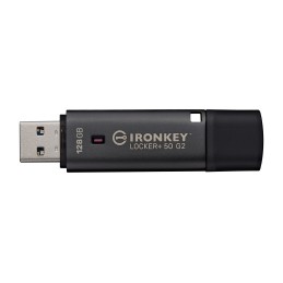 Kingston Technology IronKey Locker+ 50 G2 USB flash drive 128 GB USB Type-A 3.2 Gen 1 (3.1 Gen 1) Black