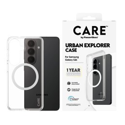 PanzerGlass CARE™ by ® Urban Explorer Case Transparent w. White Qi Samsung Galaxy S26 coque de protection pour téléphones