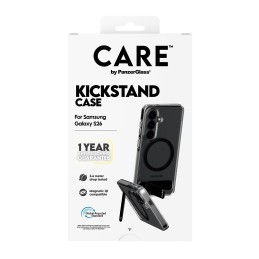PanzerGlass CARE™ by ® Urban Explorer Case Transparent m. Schwarz Kickstand & Qi Samsung Galaxy S26