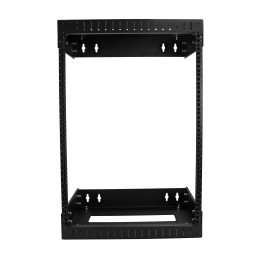 StarTech.com 2-Pfosten 15HE Heavy-Duty Wandmontage Netzwerk-Rack, 19" Open Frame Server Rack mit Einstellbarer Tiefe,
