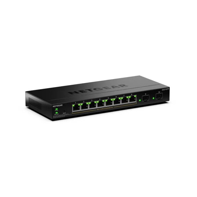 NETGEAR GS310TPv2 Managed L2 L3 Gigabit Ethernet (10 100 1000) Power over Ethernet (PoE) Desktop Schwarz