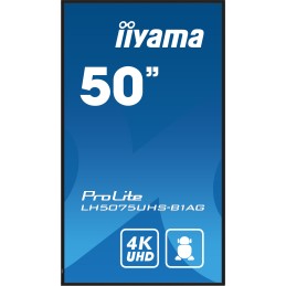 iiyama LH5075UHS-B1AG signage display Digital signage flat panel 49.5" LCD Wi-Fi 500 cd m² 4K Ultra HD Black Built-in processor