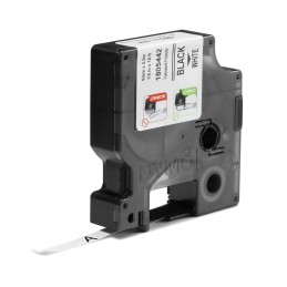 DYMO Rhino Industrie Permanente Polyesteretiketten | 6 mm x 5,5 m | Schwarz auf Weiß | selbstklebendes Schriftband | für Rhino