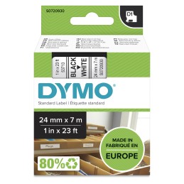DYMO D1 etiquetas auténticas | impresión negra sobre fondo blanco | 24 mm × 7 m | etiquetas autoadhesivas para etiquetadoras