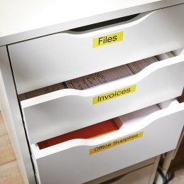 DYMO ® Standard D1 Labeling Tape for LabelManager Label Makers, Black print on Clear tape, 3 8'' W x 23' L, 1 cartridge