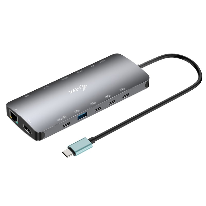 i-tec Metal C31NANOTRIPLEDOCKPD laptop dock port replicator Wired USB 3.2 Gen 1 (3.1 Gen 1) Type-C Gray