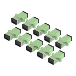 StarTech.com Coupleur SC vers SC, Lot de 10, Coupleur Fibre Optique Monomode OS2 SC avec Bride, Adaptateur Simplex SC APC