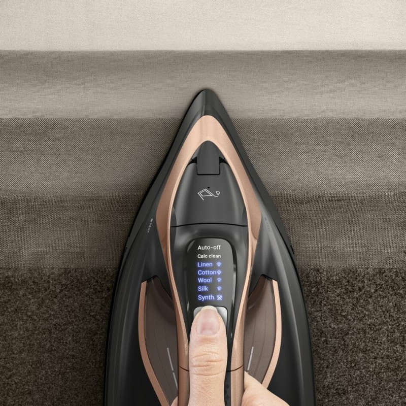 Tefal Ultimate Power Pro FV9E50 Fer à repasser à sec ou à vapeur Durilium AirGlide Autoclean soleplate 3200 W Noir, Cuivre