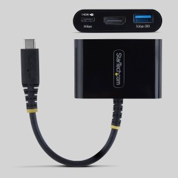 StarTech.com Adattatore Multiporta USB-C a HDMI con Ricarica PD 140W, HDMI 4K 60Hz, Hub USB 5Gbps, Mini Dock per MacBook, Dell,