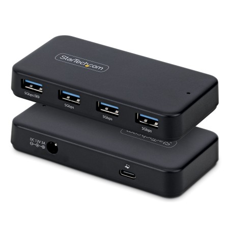 StarTech.com 4-Port USB-A Hub, 5Gbps, Eigenstromversorgung, 2-in-1 USB-C & USB-A Hostkabel, 1x BC 1.2 Ladeport, inkl. 24W