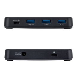 StarTech.com Hub 4 Porte USB-C e USB-A 5Gbps, Autoalimentato, Cavo Host 2-in-1 USB-C USB-A, 1x USB-C e 3x USB-A (1x BC 1.2),