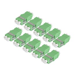 StarTech.com LC auf LC Kupplung 10er Pack, OS2 Singlemode LC Glasfaser Kupplung im SC-Formfaktor ohne Flansch, LC APC Duplex