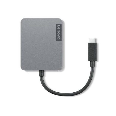 Lenovo 4X91A30366 laptop-dockingstation & portreplikator Kabelgebunden USB 2.0 Type-C Grau