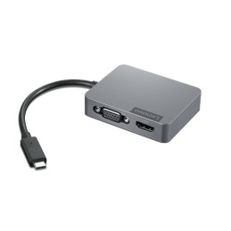 Lenovo 4X91A30366 base para portátil y replicador de puertos Alámbrico USB 2.0 Type-C Gris