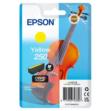 Epson 250 Violin Claria Photo HD cartuccia d'inchiostro 1 pz Originale Giallo