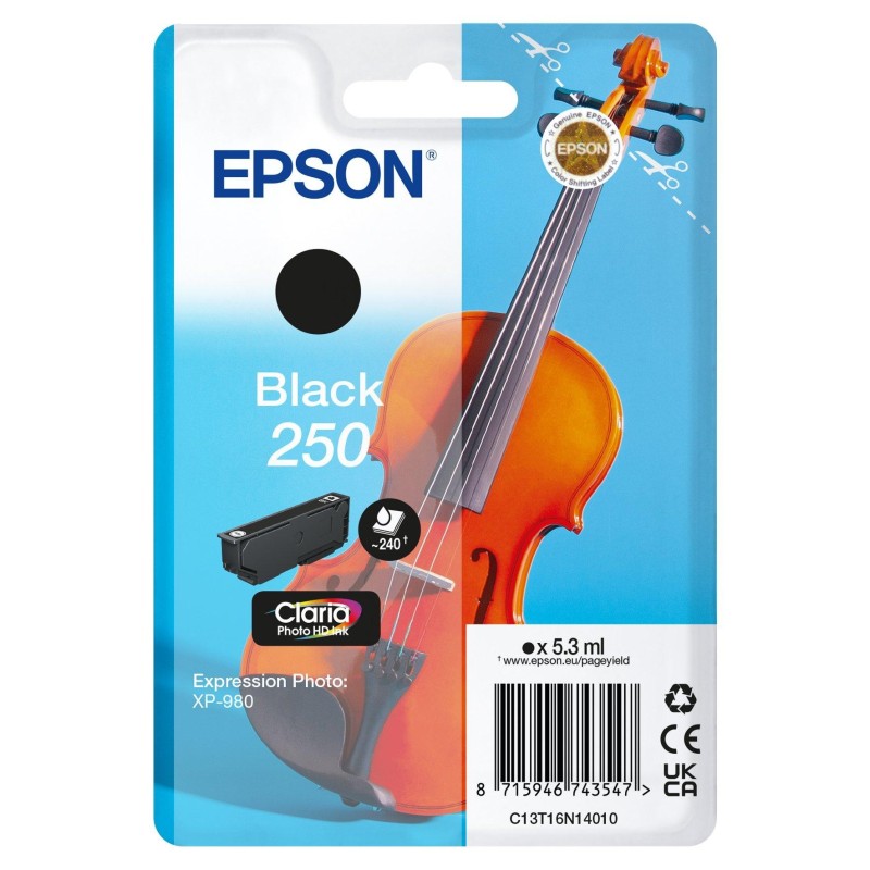 Epson 250 Violin Claria Photo HD Druckerpatrone 1 Stück(e) Original Schwarz