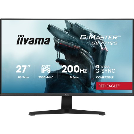 iiyama G-MASTER G2771QS-B1 Monitor PC 68,6 cm (27") 2560 x 1440 Pixel Wide Quad HD Nero