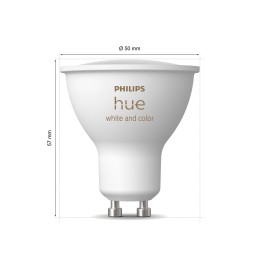 Philips Hue White and Color ambiance Kit de démarrage   trois ampoules GU10 + Dimmer Switch + Hue Bridge Pro