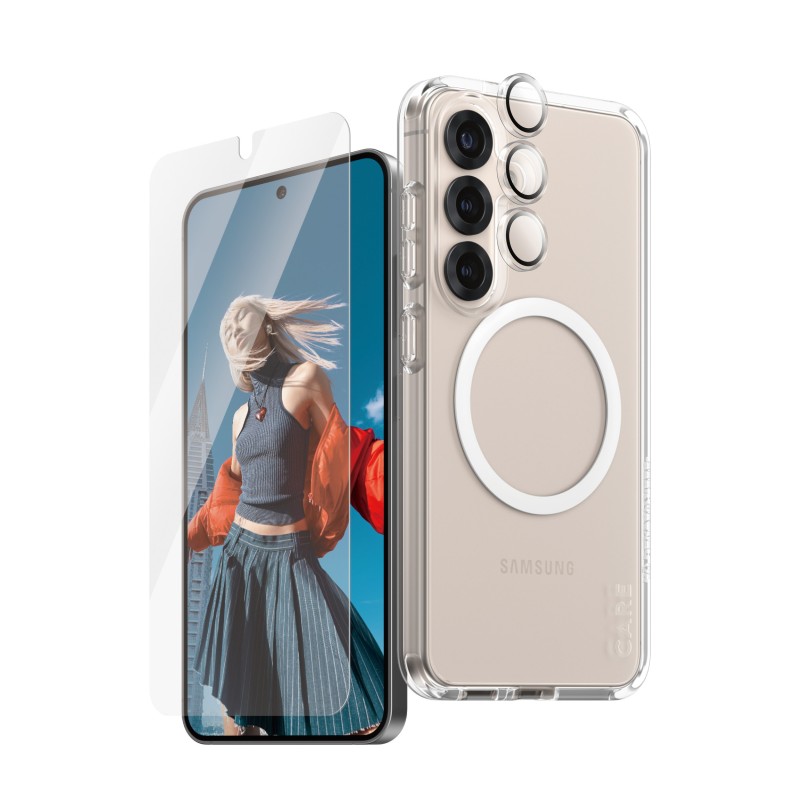 PanzerGlass ® | CARE by ® Flagship 3-in-1 Bundle Samsung Galaxy S25 Pellicola proteggischermo trasparente 1 pz