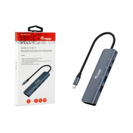 Equip USB-C 5-in-1 Multifunktionsadapter, HDMI, USB 3.2 Gen1, 100W USB PD