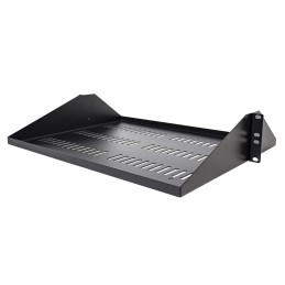 StarTech.com 2U 19 Zoll Fachboden für Rack - Perforierte, freitragende rack ablage mit zentrierter befestigung - Belüftete rack