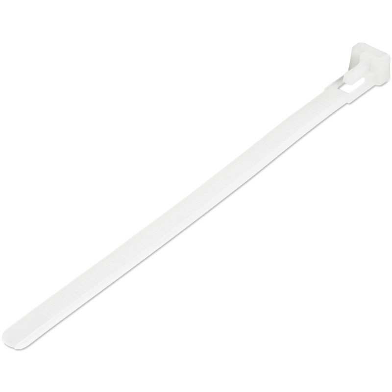 StarTech.com CBMZTRB6 cable tie Releasable cable tie Nylon, Plastic White 100 pc(s)
