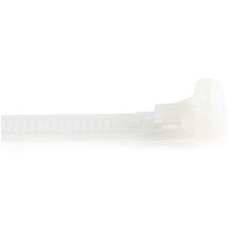 StarTech.com CBMZTRB6 cable tie Releasable cable tie Nylon, Plastic White 100 pc(s)