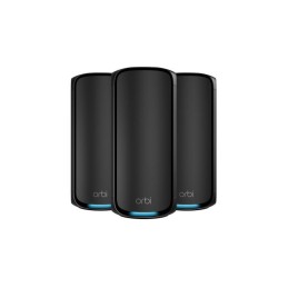 NETGEAR Orbi 970 Series Quad-Band WiFi 7, 3-Pack Quad-band (2.4 GHz   5 GHz-1   5 GHz-2   6 GHz) Wi-Fi 6 (802.11ax) Black