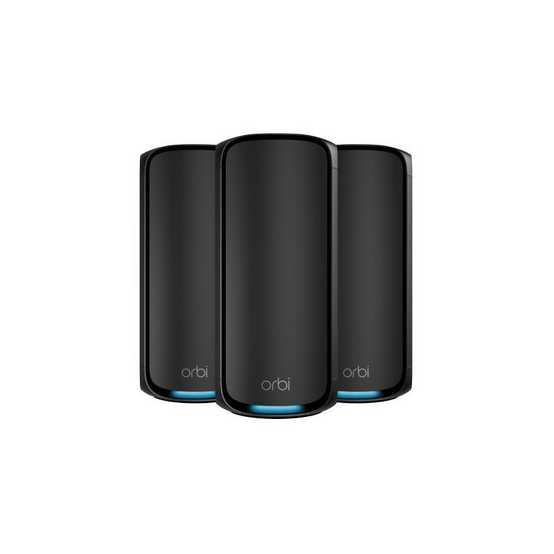 NETGEAR Orbi 970 Series Quad-Band WiFi 7, 3-Pack Quad-band (2.4 GHz   5 GHz-1   5 GHz-2   6 GHz) Wi-Fi 6 (802.11ax) Negro