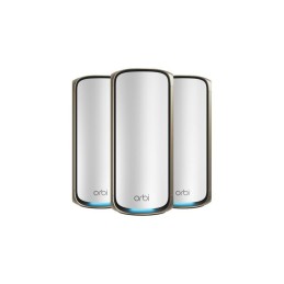 NETGEAR Orbi 970 Series Quad-Band WiFi 7, 3-Pack Quad-band (2.4 GHz   5 GHz-1   5 GHz-2   6 GHz) Wi-Fi 6 (802.11ax) Grau Intern