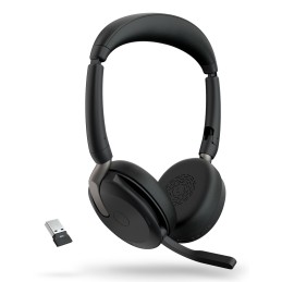 Jabra Evolve2 65 Flex Headset Wireless Head-band Office Call center USB Type-A Bluetooth Charging stand