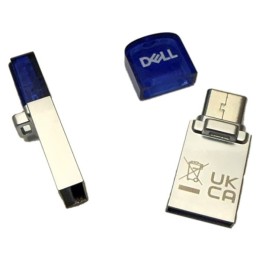 DELL AD564595 USB-Stick 128 GB USB Type-A   USB Type-C 3.2 Gen 1 (3.1 Gen 1) Blau, Silber