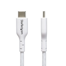 StarTech.com Lot de 2 Câbles de Recharge USB-C de 2m Blanc, Câble USB C, Cordon d'Alimentation pour PC Portable USB 2.0 Type-C,
