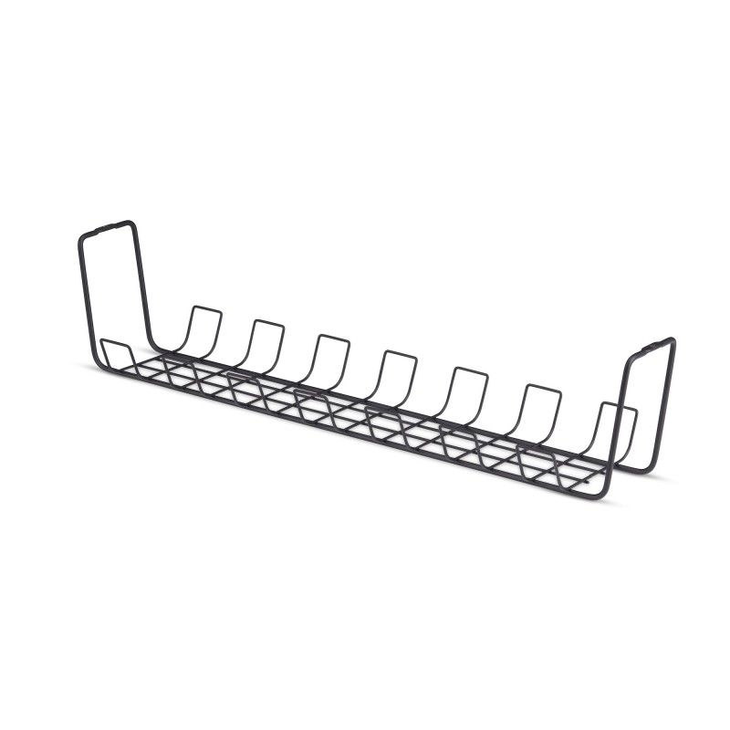StarTech.com Vassoio Porta Cavi Sotto Scrivania da 61,5 cm, Canalina in Metallo tipo Cestello per Multipresa, Gestione Cavi con
