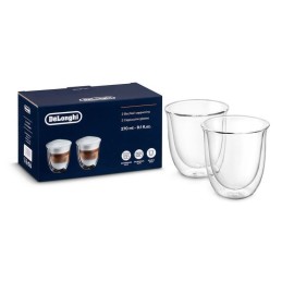 De’Longhi 5513214601 bicchiere da caffè Trasparente 2 pz 270 ml