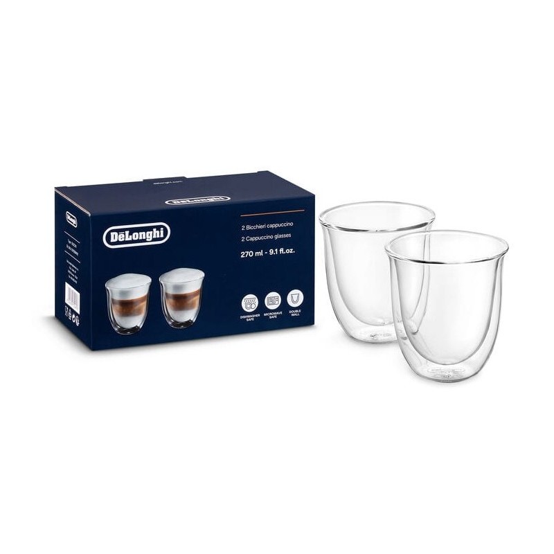 De’Longhi 5513214601 verre à café Transparent 2 pièce(s) 270 ml