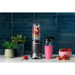 NutriBullet NB1206DGCC 0,9 L Batidora de vaso 1200 W Negro, Transparente